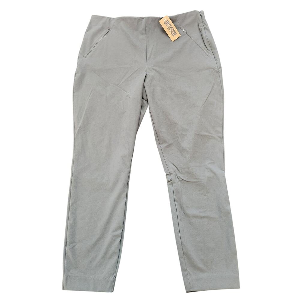 NWT Duluth Flexcellent Skinny Leg Ankle Pant Silver Size 12 Petite